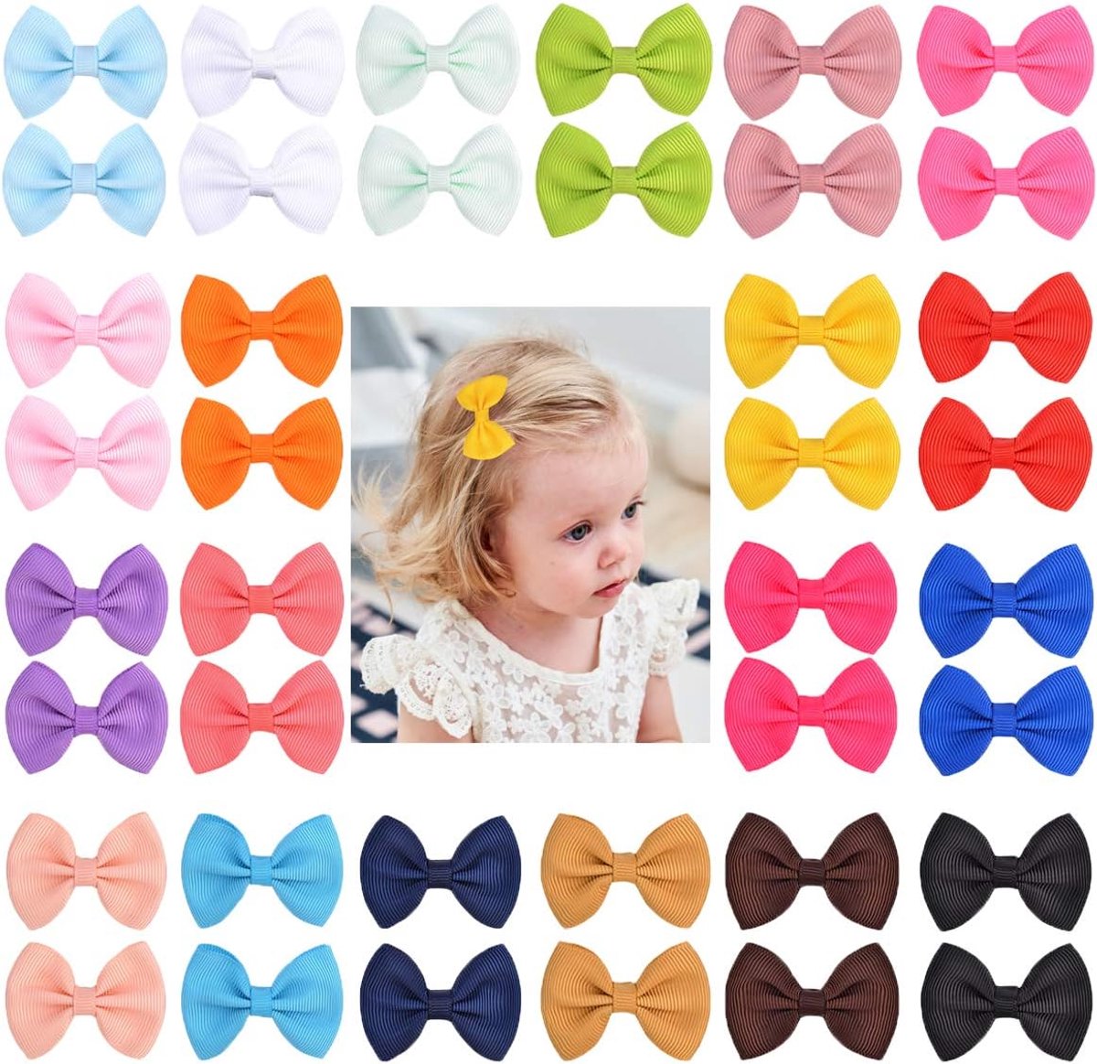 SnelShoppen - 40 Stuks 4.5cm Mini Haarspeldjes voor Meisjes, Kleurige Baby Haaraccessoires, Perfect voor Peuters en Baby's, Duurzame Alligator Clips,