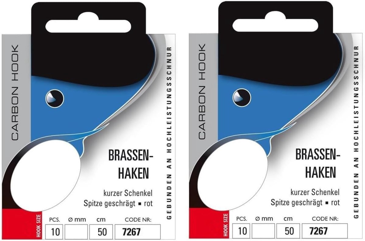 SnelShoppen - 2 Packs Tied Brase Haakjes, All-Round Vissen, Carp Rood, Maten 8-18, Mono Voorgevormd, 12 Stuks, Gratis Petri Heil! Sticker