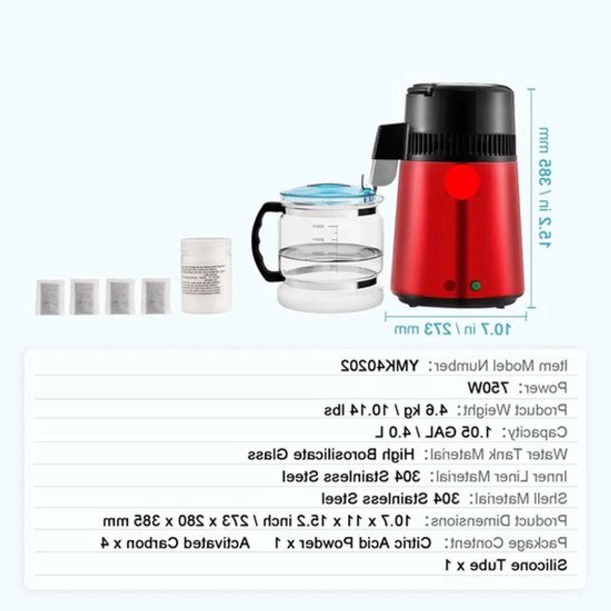 Waterdestilleerder - Water Destilleerapparaat - Automatische Distilleerder - Destilleerapp