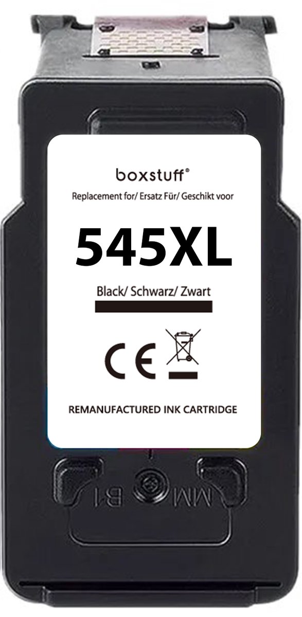 Boxstuff Inkt geschikt voor Canon PG-545 XL - Inkt Cartridge voor Canon Pixma TS205 / TS305 / TS3350 / TS3150 / TS3151 / TS3355 / TR4550 / TR4551 / MG2550 / MG2555 / MG2950 / MG2450 / MX495 / MX490 Printer - Pack Zwart