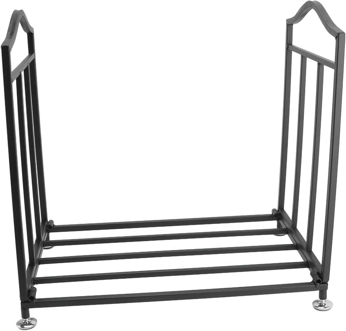 Brandhouthouder - Houtblok Organizer - Open Haard - Zwaar Ijzer - 44x30x6 cm - Zwart
