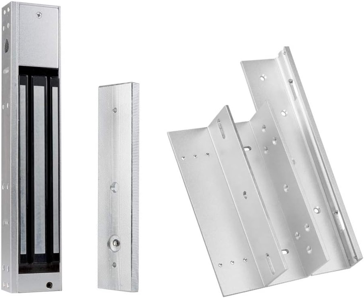 SnelShoppen - 280 kg Electromagnetische Elektrische Slot met ZL Beugel voor Toegangscontrole - DC12V Enkele Deur Fail Safe - Duurzaam Aluminium Materi