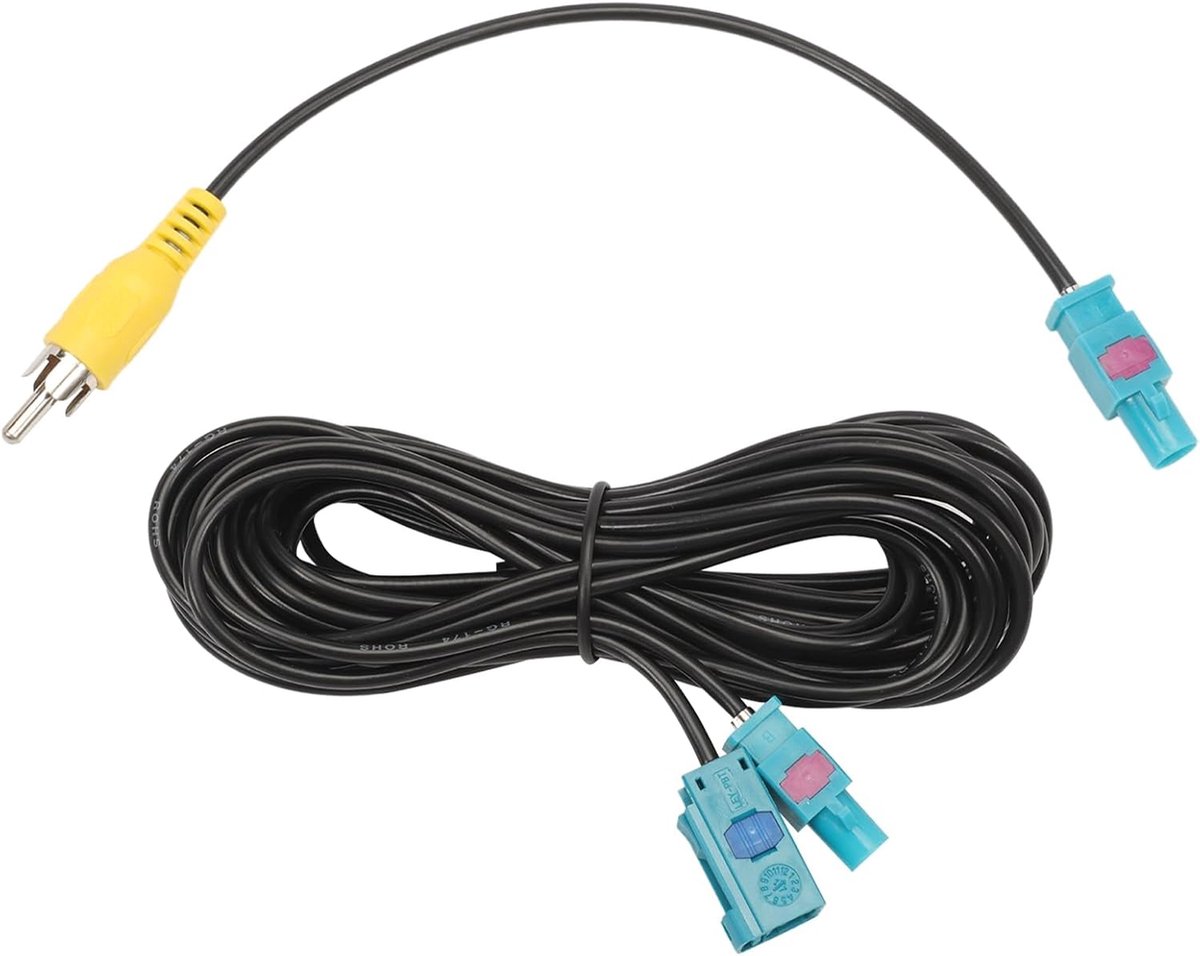 SnelShoppen - Achteruitrijcamera Adapter Kabel voor Volkswagen Passat Golf Jetta EOS Polo met Hoekcontroller VGA Camera DVN-VCR-H