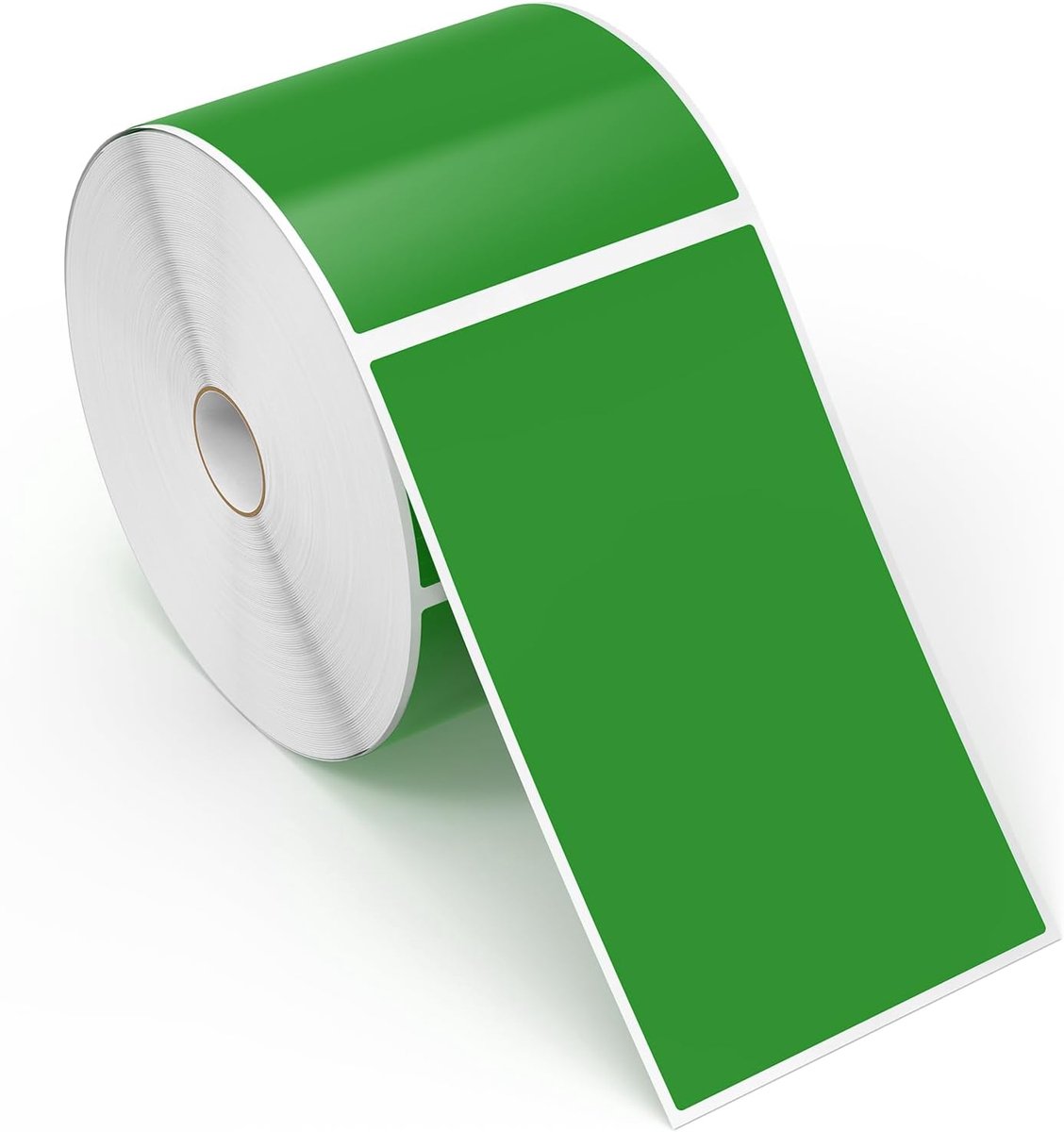 SnelShoppen - Pack van 500 Groene Zelfklevende Labels Verwijderbaar 12,7 × 7,5 cm Rechthoekig, Rol, Voor Verhuisstickers en Organisatie