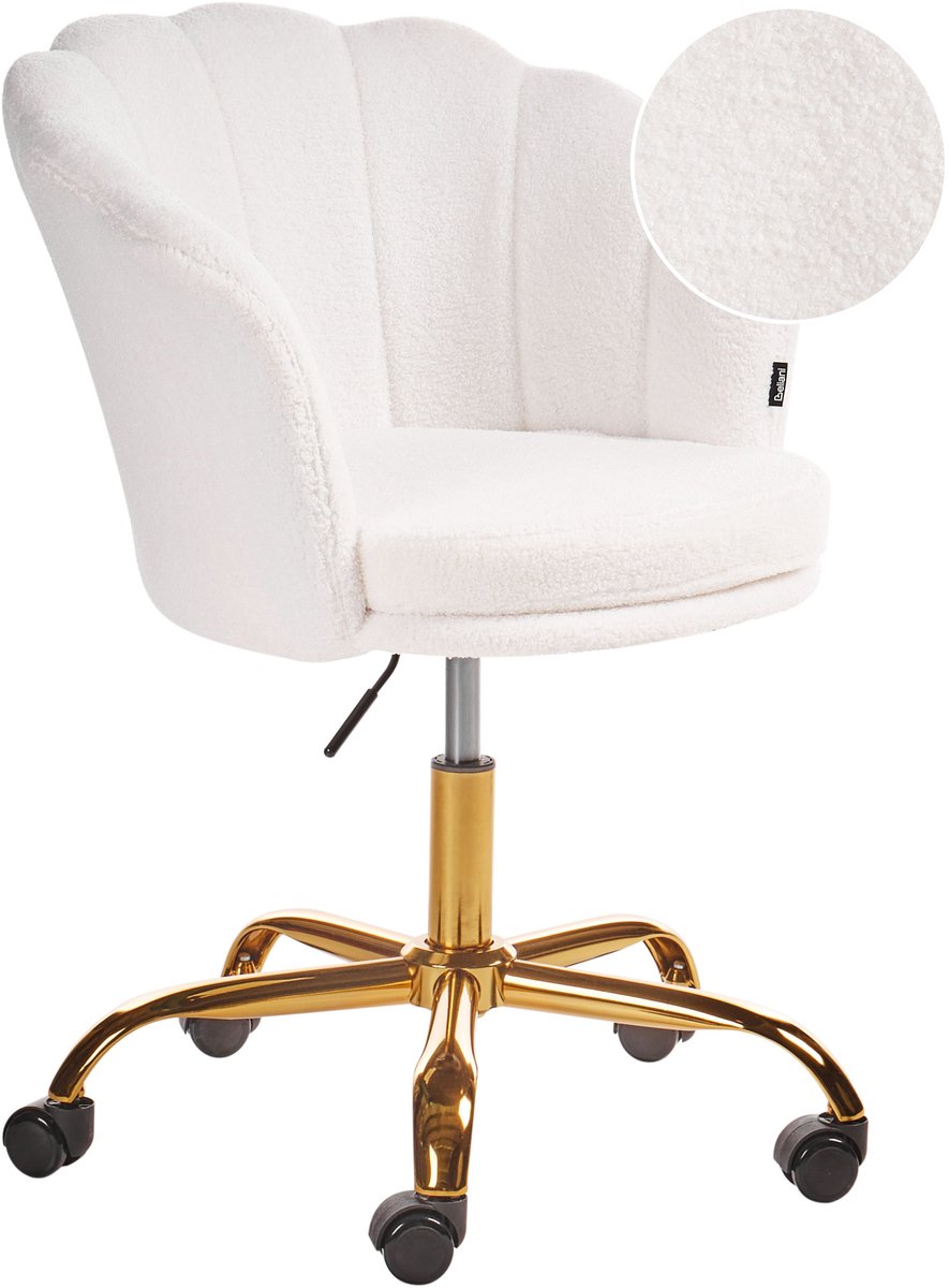 BELIANI MONTICELLO - Bureaustoel - Wit - Bouclé - BELIANI - €149,99