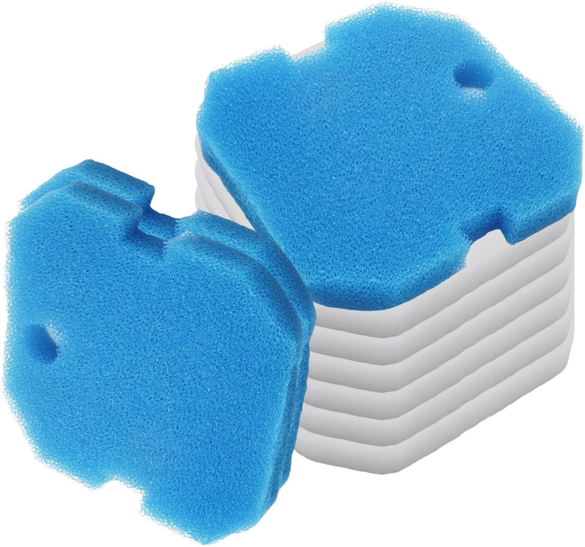 SnelShoppen - 3 Blauwe Filtersponzen en 6 Witte Filtersponsen Vervanging voor Aquariumfilter - Professioneel 2 2226, Experience 350 - Meertraps Filtra