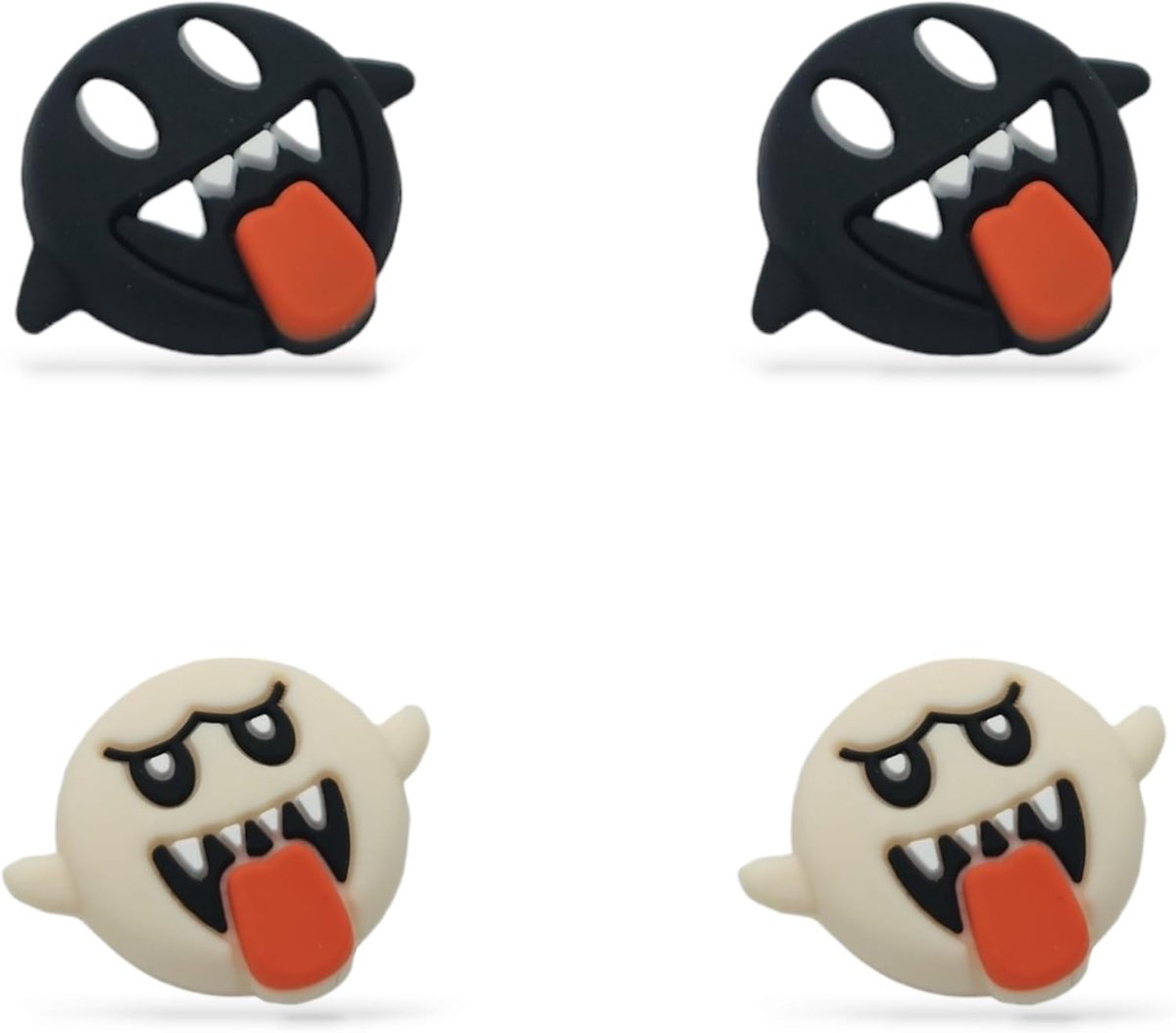 SnelShoppen - 4x Silicone Caps voor Thumbsticks - Bescherming & Grip voor Nintendo Switch, OLED, Lite, Steam Deck - Kleurige Joystick Accessoires (Gho