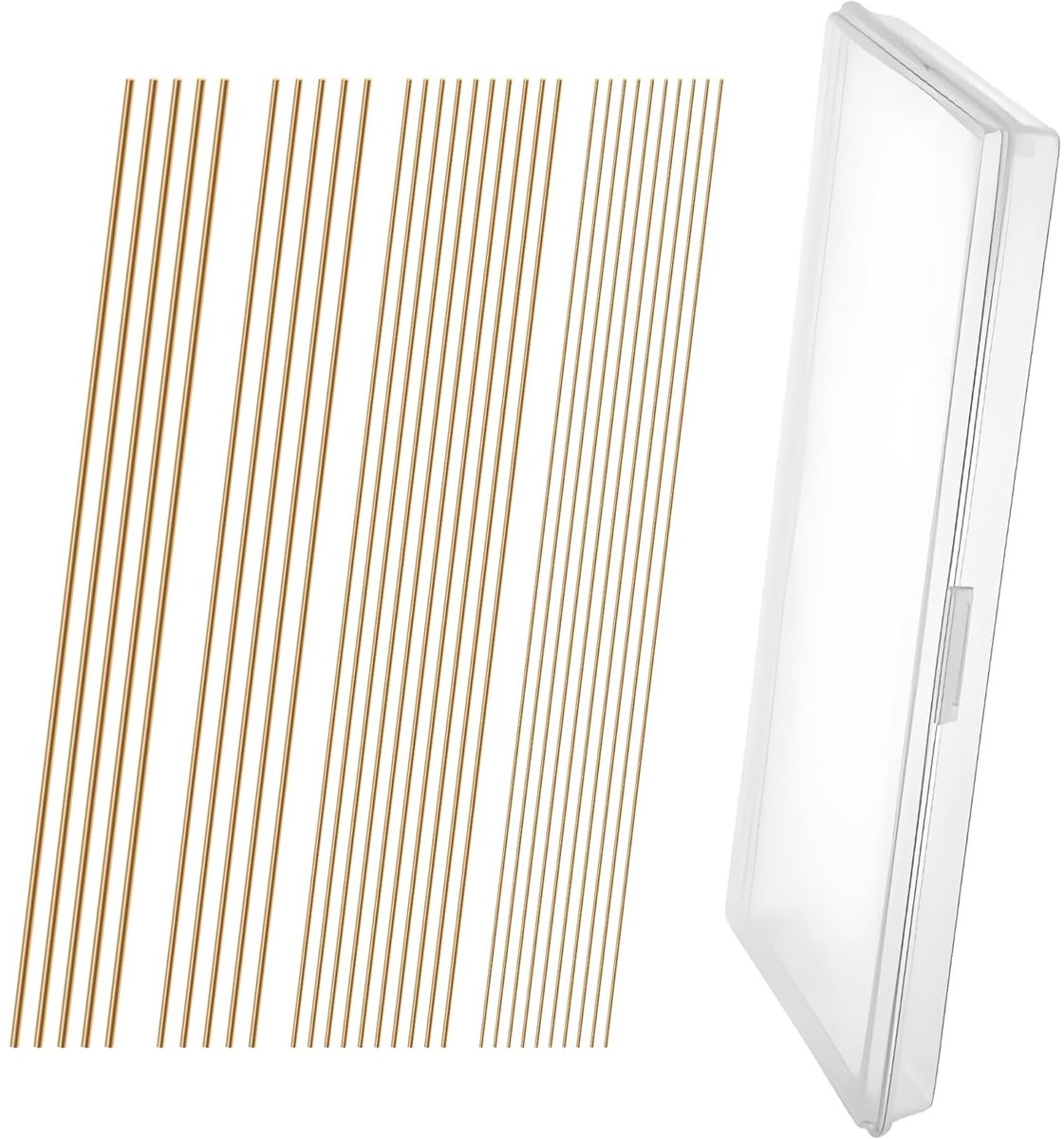 SnelShoppen - 30PCS Messing Staven 25cm - 4 Diameters 1mm 1.5mm 2mm 2.5mm voor DIY, Modelbouw, Tuinreparaties, Handwerken