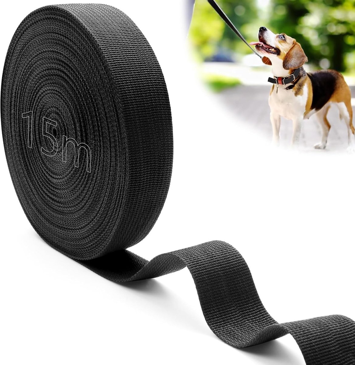 15 meter lange polypropyleen nylon riem, 50mm breed, waterbestendig voor rugzakken, bagage en hondenlijnen