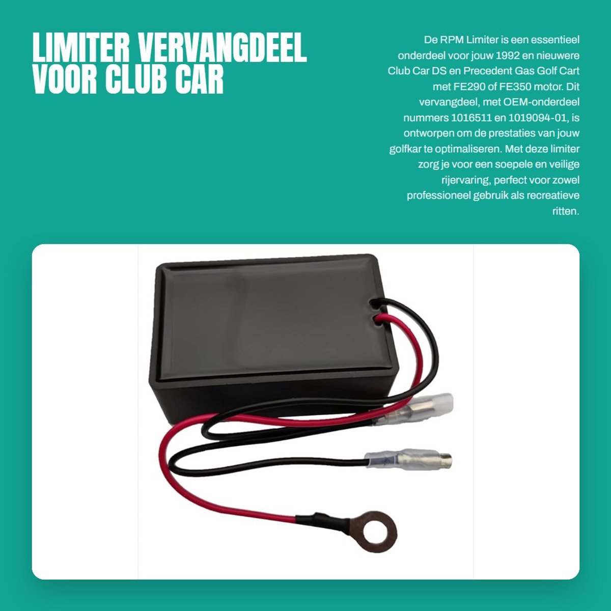 Dailygoods - Limiter - Vervangdeel voor Club Car - Hoogwaardige kwaliteit - Geschikt voor Golf Cart - OEM-onderdeel nummer 1016511, 1019094-01