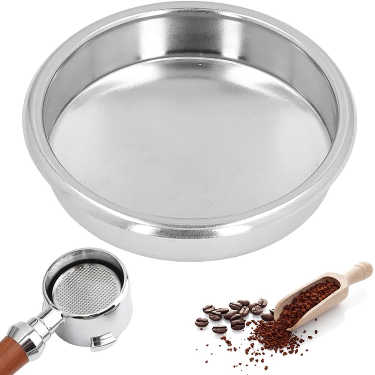 Dailygoods- Blindschijf 58 Mm Roestvrij staal - Backflush-inzetschijf - Koffiemachine filter - Voedselkwaliteit materiaal - Slijtvast - Verbeterde koffie-extractie - Koffiefilter