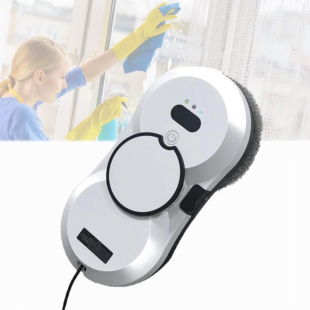 Glazenwasrobot - Raamreiniger Robot - Ramen Schoonmaken - Automatische Waternevel - 30ml Tank - Wit