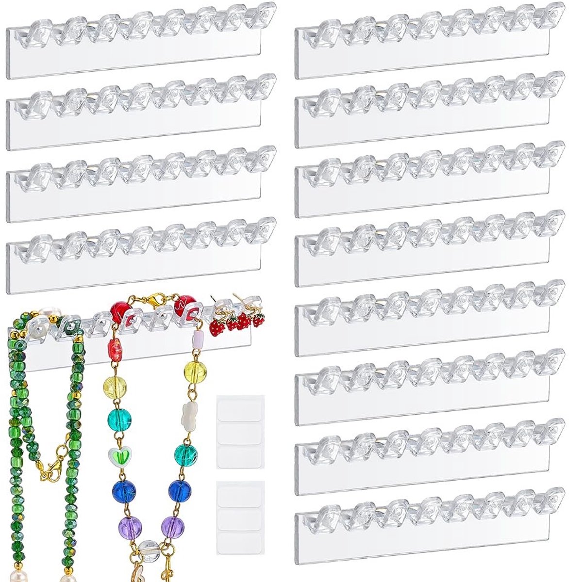 Dailygoods - Wandorganizer voor Sieraden - 12 Stuks voor Halskettingen en Armbanden