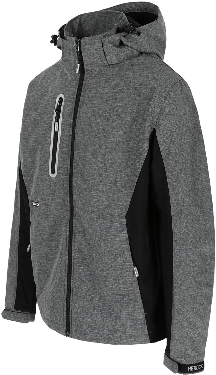 Herock Flexor Softshell Jas Reflec. Zwart L