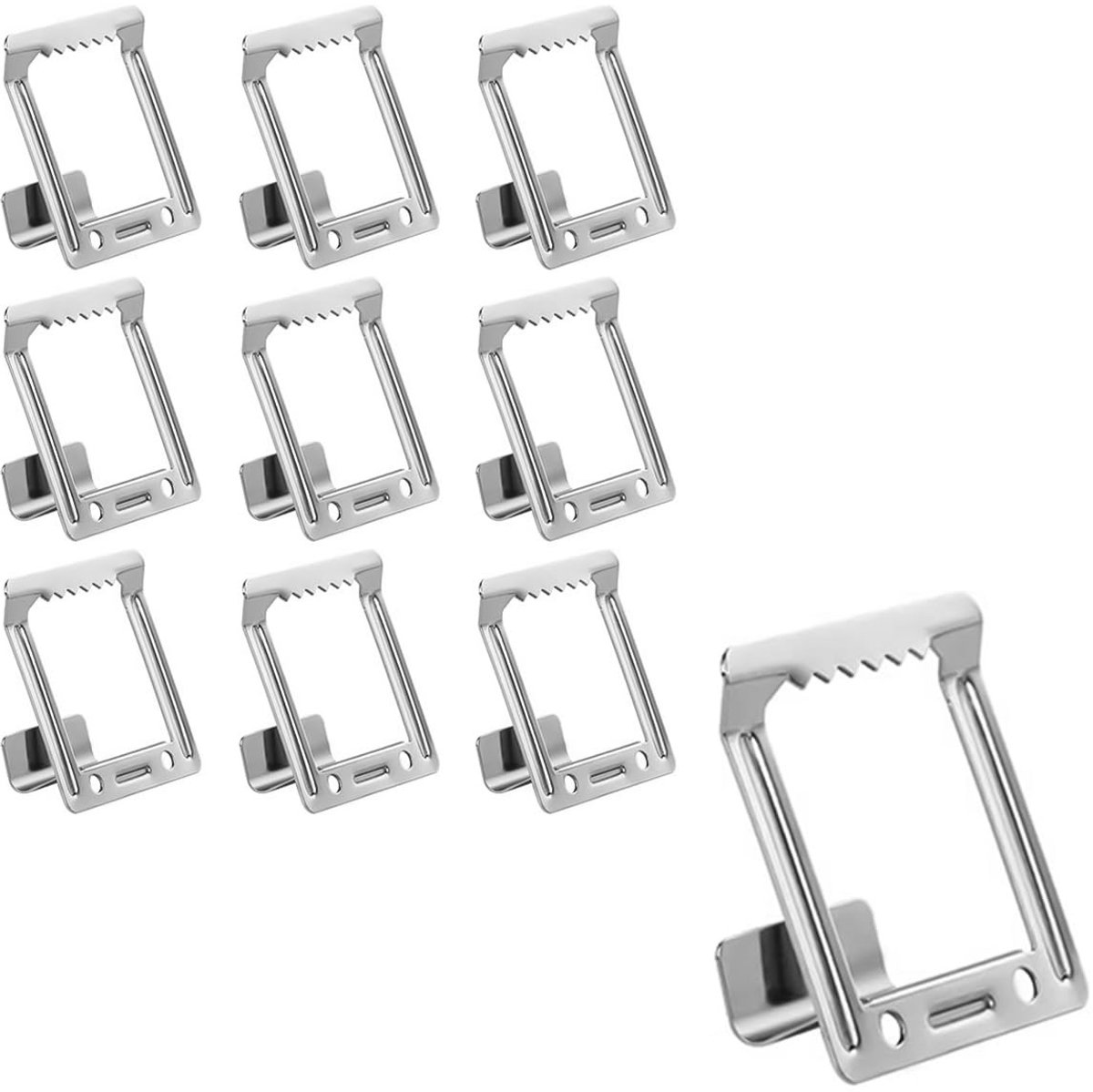Dailygoods- Canvas Hanger 10 Stuks - Schilderijhaakjes Zelfklevend - Schilderij Haak - Metaal - 38 x 40 mm - Eenvoudig te Bevestigen - Schilderijhaak