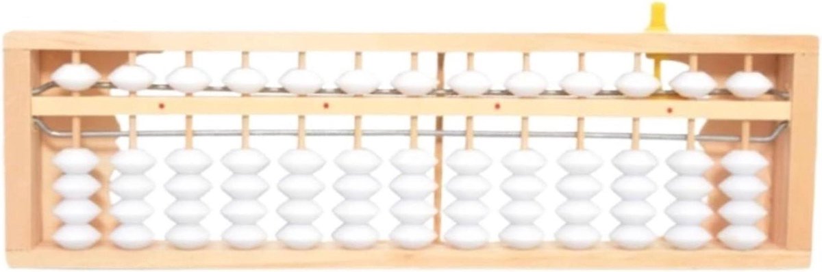 Telraam Rekenmachine - Wiskunde Hulp - Rekenen Leren - Met Reset Knop - 27 cm - Wit