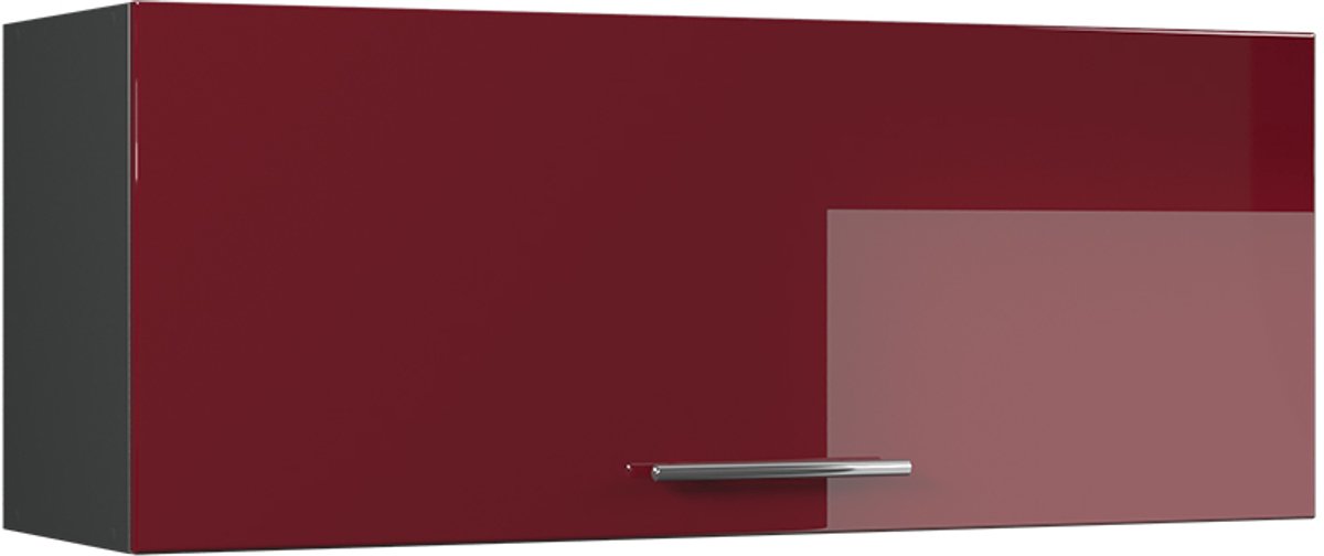 Vicco Hangkast Fame-Line, Bordeauxrode hoogglans/Antraciet, 100 cm