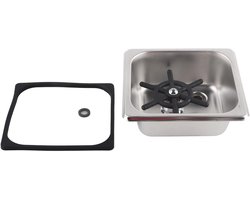 Bekerwasmachine RVS - Glasspoeler Bar - Snel Glazen Reinigen - Hogedruk Waterstralen - 1 Count - Zilverkleurig