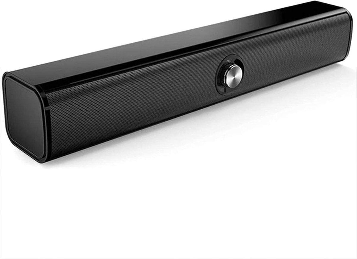 Draadloze Soundbar - Compacte Luidspreker - Muziek Streamen - Handsfree Bellen - 37 cm Lengte - Zwart