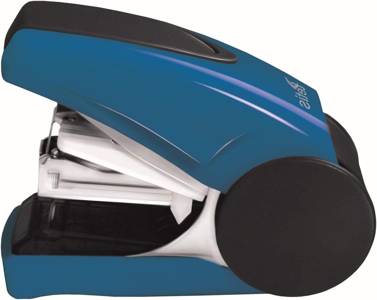 Mini Nietmachine - Kleine nietmachine - Papier organiseren - Vlakke nieten - 20 vel - Blauw zwart