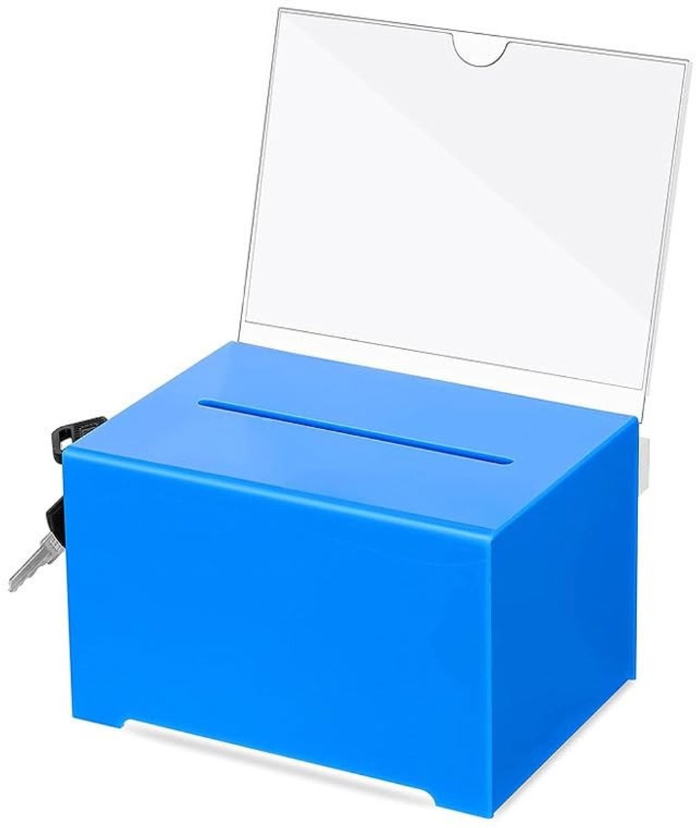 Dailygoods- Donatiebox Afsluitbaar - Ideeenbox - Collectebus - Loterijbox - Stembus - Privacybescherming