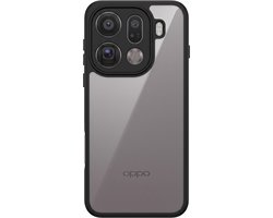 Avizar Hoesje Geschikt voor Oppo Find X9 Pro Hybride met Versterkte Rand, Transparant zwart