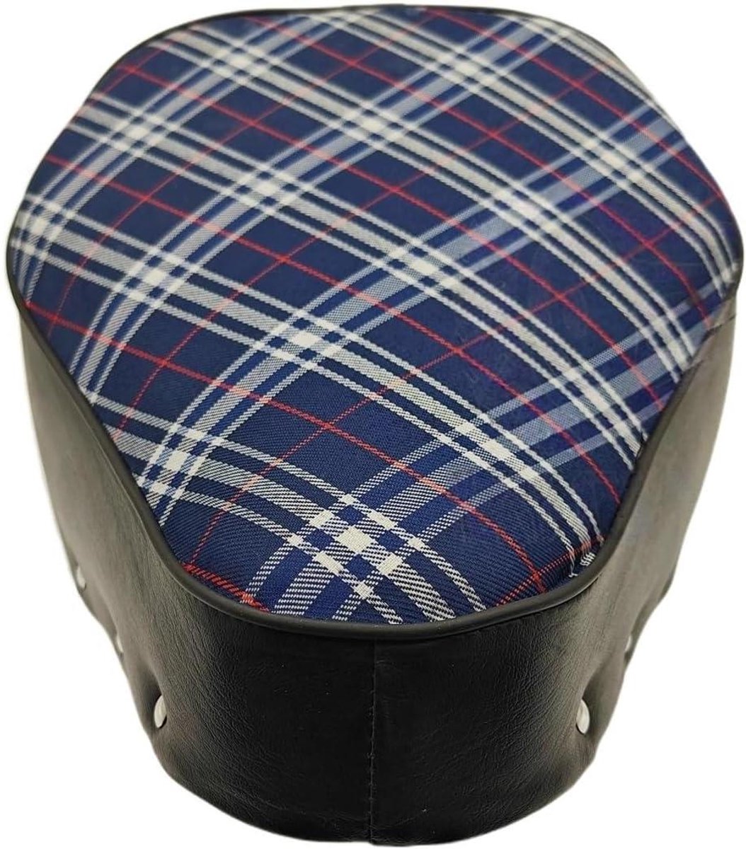 Motorfiets Zitkussen - Tartan Zadel - Comfortabel Rijden - Ergonomisch Gevormd - 1x1x1 cm - Zwart