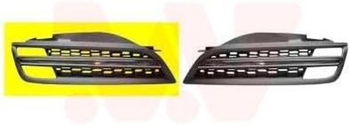 Radiatorrooster - Grille Afdekking - Auto Onderhoud - Links Positie - 50 x 20 cm - Zwart