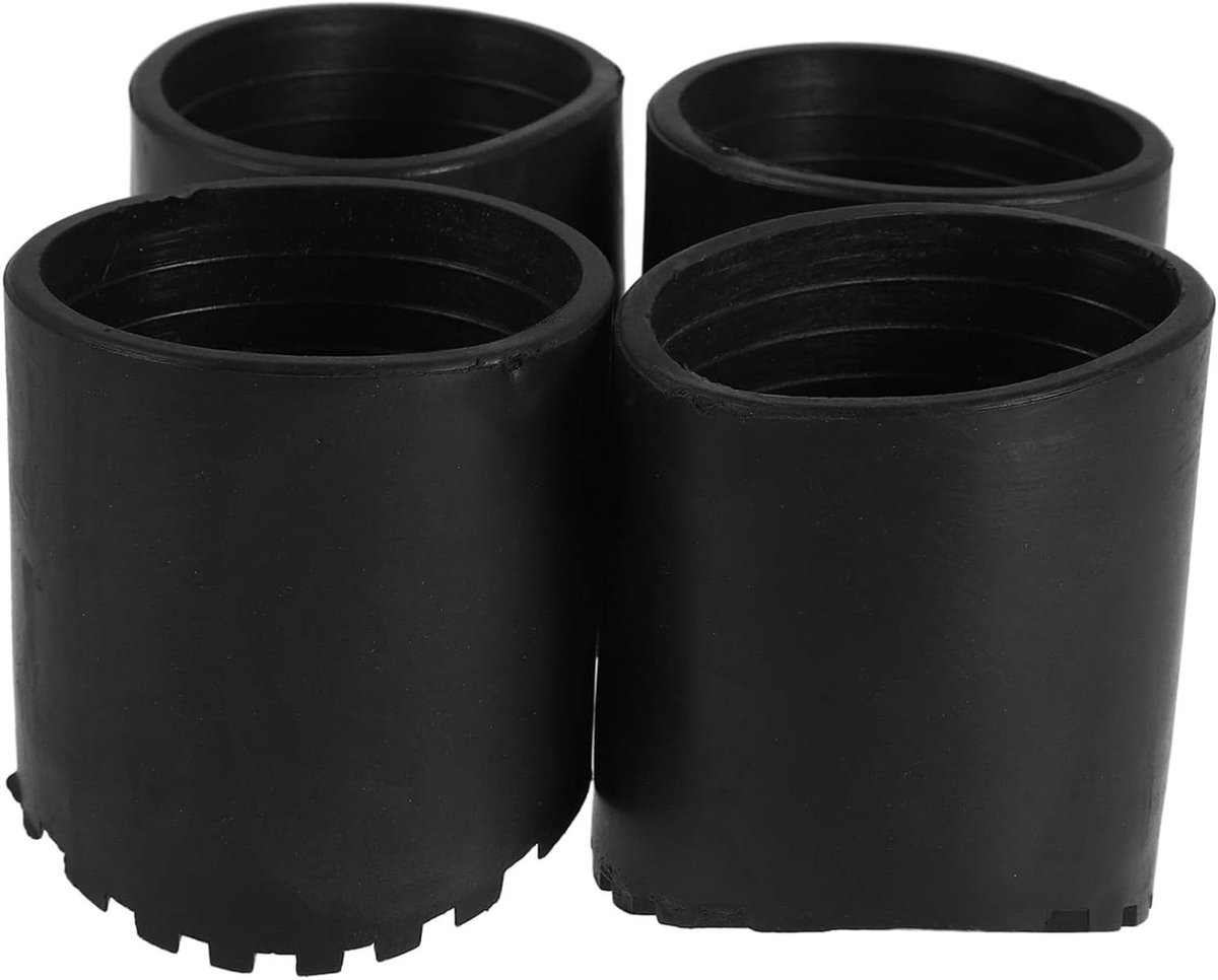 Ladder Voetbeschermers - Antislip Steunen - Veilige Stabiliteit - Robuust Rubber - 5.8 x 5.2 cm - Zwart