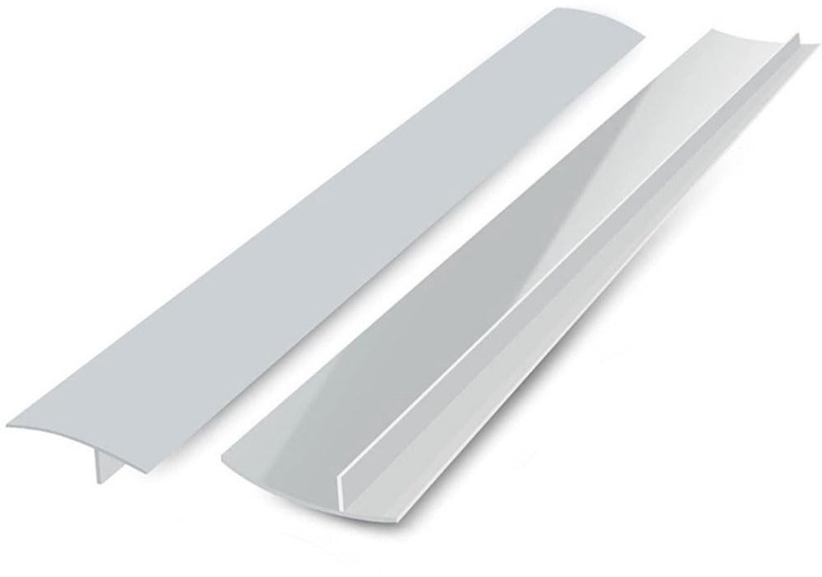 Dailygoods- Werkbladafdekking Spatwaterdicht - Siliconen Afdichting - 2 Stuks - 61,5 x 5,6 cm - Voedselveilig - Duurzaam Materiaal - Kookplaatafdichting