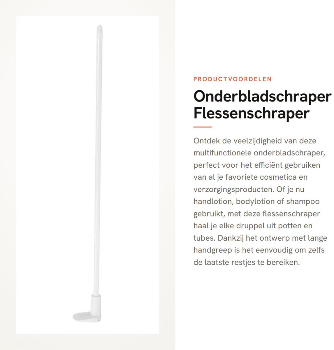 Dailygoods- Onderbladschraper - Multifunctionele Siliconen Spatel - Lange Steel - Geschikt voor Cosmetica - Bestand tegen Hoge Temperatuur - Veilig en Duurzaam - Schoonmaakspatel