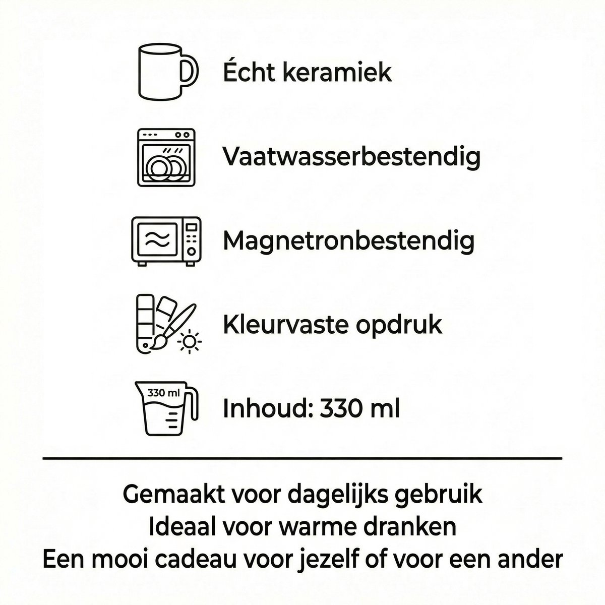 Mok met Tekst - Adem, ontspan, stroom - Tai Chi Cadeau - Koffiemok met Bamboe Aquarel - Zen Beker met Inspirerende Quote - Dubbelzijdig Bedrukt - 330 ml — cadeau in Kookcadeaus - foto 3
