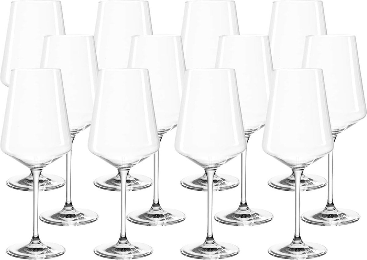 Leonardo Witte Wijnglazen Puccini - 560 ml - Set van 6 Glazen - Gemaakt van Gehard Glas - Modern en Elegant Design - Vaatwasserbestendig - Ideaal voor Witte Wijn en Rosé