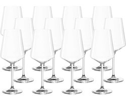 Top 10 bestverkochte rosé wijn van 2026: Leonardo Witte Wijnglazen Puccini - 560 ml - Set van 6 Glazen - Gemaakt van Gehard Glas - Modern en Elegant Design - Vaatwasserbestendig - Ideaal voor Witte Wijn en Rosé
