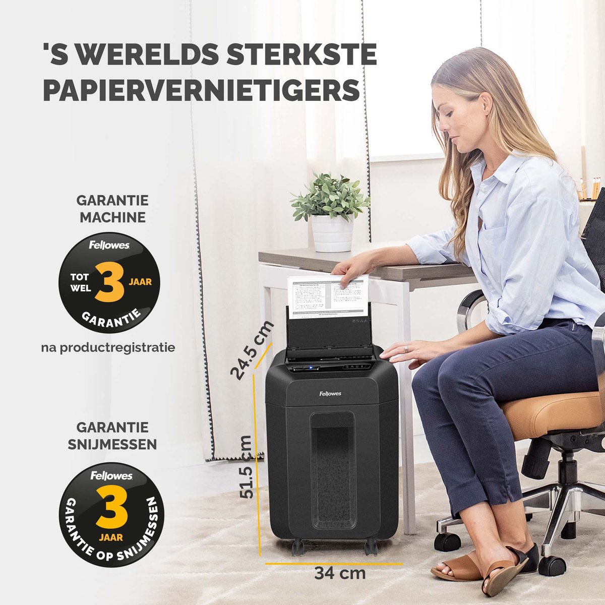 Fellowes AutoMax 80M Papiervernietiger – Autofeed & Handmatig – 80 Vel – Mini Cut P-4 – Shredder voor Thuis & Kantoor thumbnail 6
