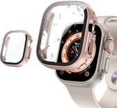 Screen Protector - Hoesje Rose Goud 49mm Geschikt voor Apple Watch Ultra 3 /Ultra 2 /Ultra - 49mm Beschermmend Hoesje Full Cover Hard Case