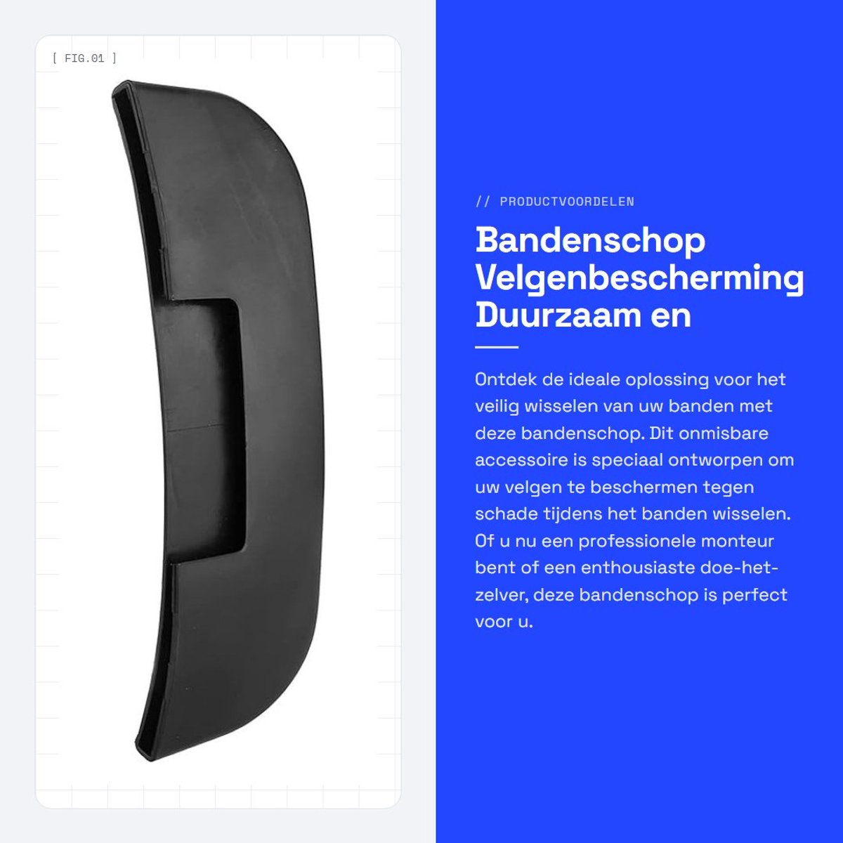 Dailygoods- Bandenschop Duurzaam - Beschermhoes - Universeel - Bandenwisselaar - Velgenbescherming - Hoogwaardig ABS-materiaal - Velgenbeschermhoes
