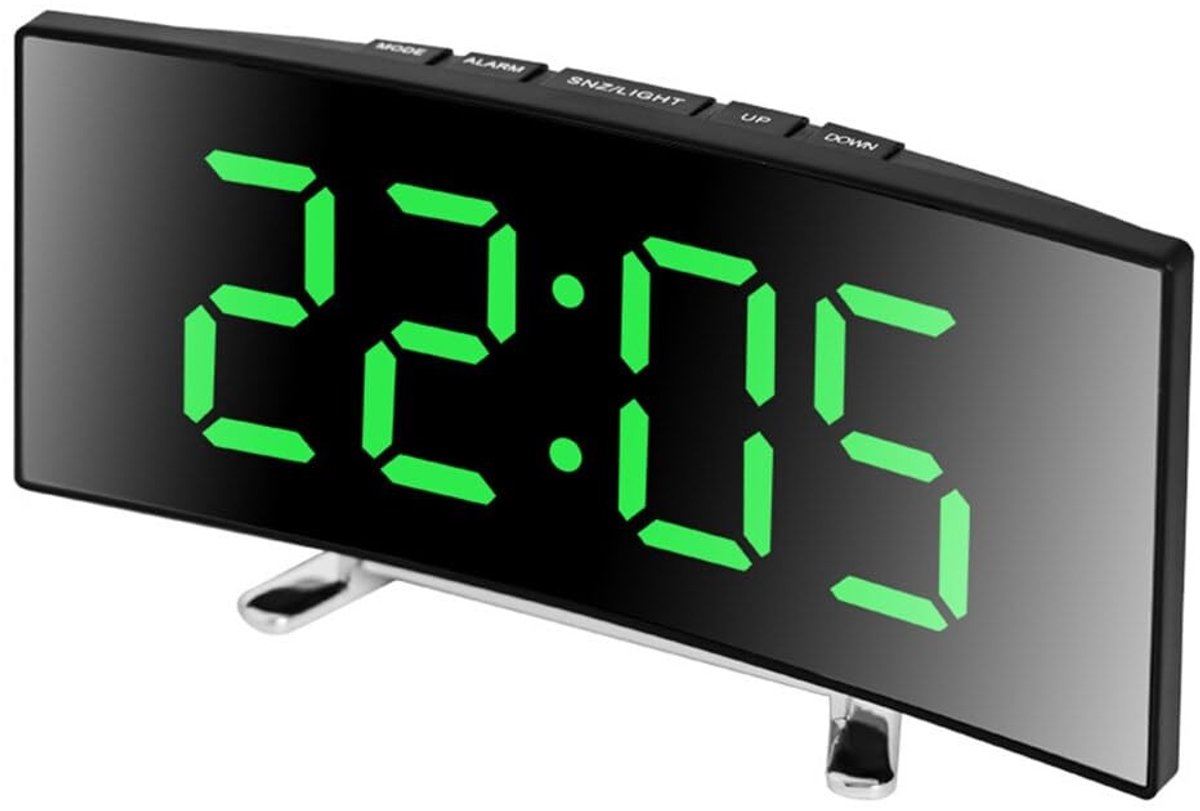 Dailygoods- Digitale Wekker Groot LED-Display - Elektronische Tafelklok - Batterij/Aangedreven - Temperatuurweergave - USB-Stekker - 17 cm x 8,3 cm x 3,5 cm