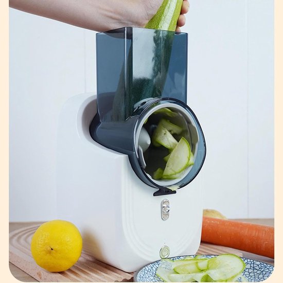 Elektrische Rasp - Keuken Gereedschap - Maaltijd Voorbereiding - 3 Verschillende Kegels - 14x16x29cm - Wit — afbeelding 5
