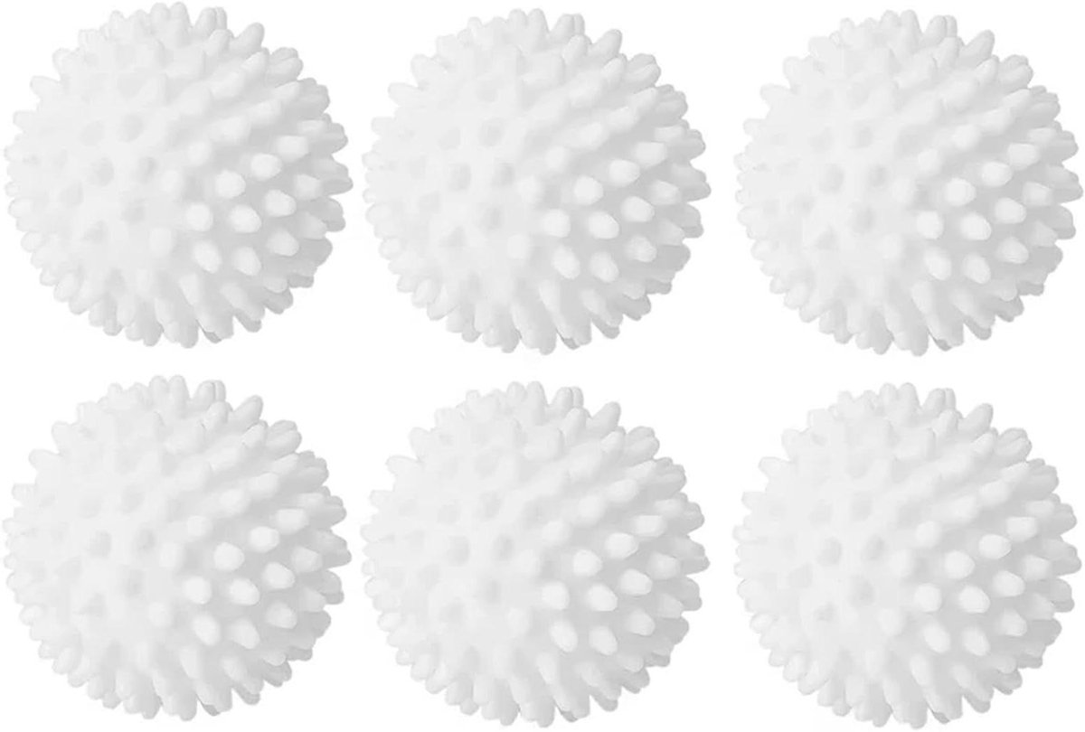 Wasballen Droger ballen Kleding beschermen Voorkomt klitten 6.5 cm Wit