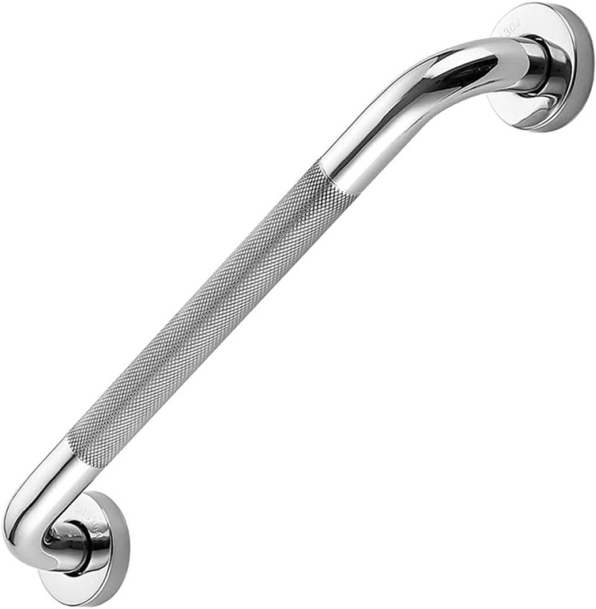 Wandbeugel Roestvrijstaal - Antislip Handgreep - Veilige Ondersteuning - Fluorescerend Ontwerp - 40 cm - Zilver