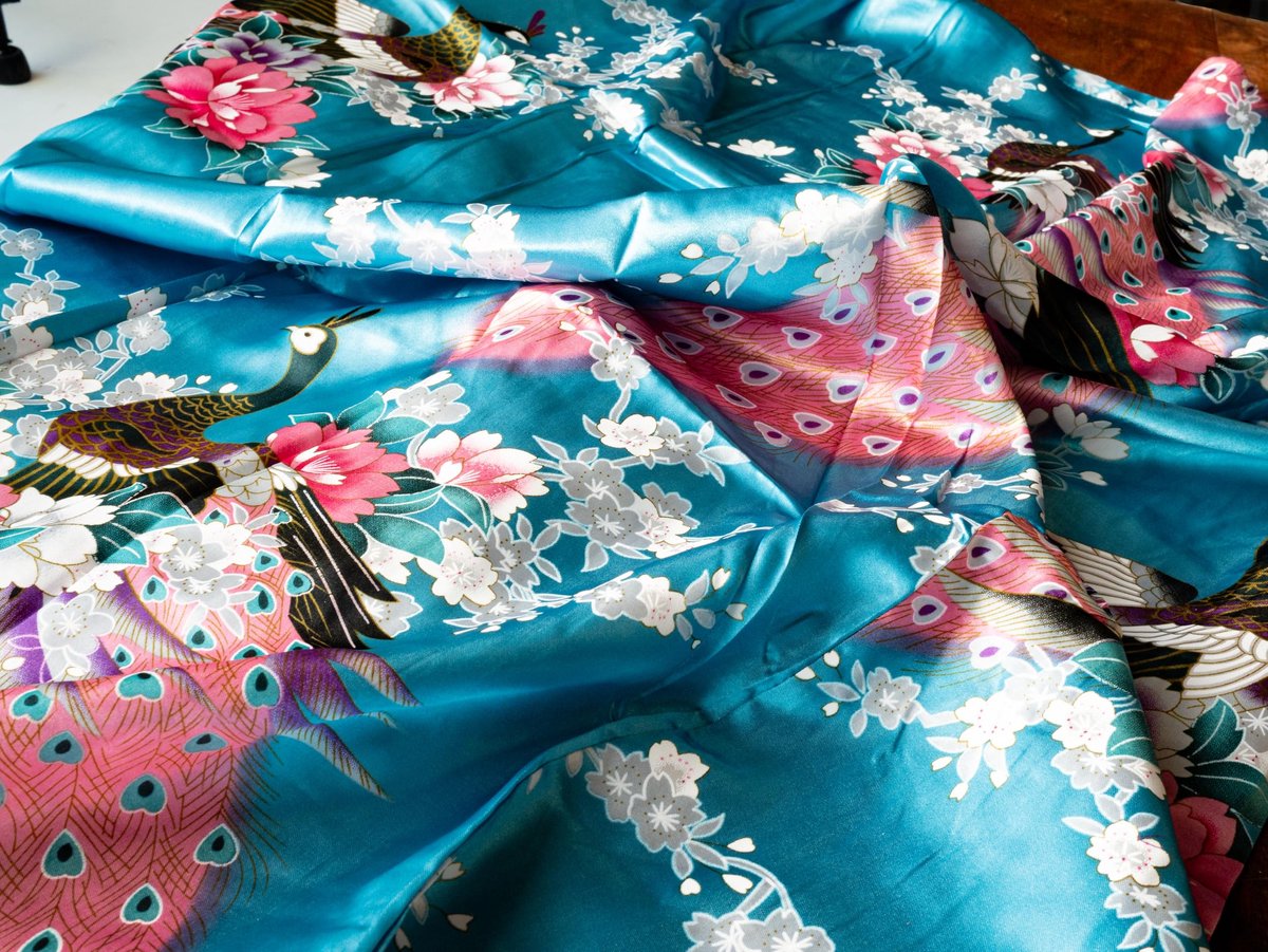 SnelShoppen - CCcollections Kimono Badjas Lang Premium Peacock - 16 Kleuren - Bruidsmeisje Badjas - Dames Cadeau - Perfect voor Bruidsdouche - Comfort