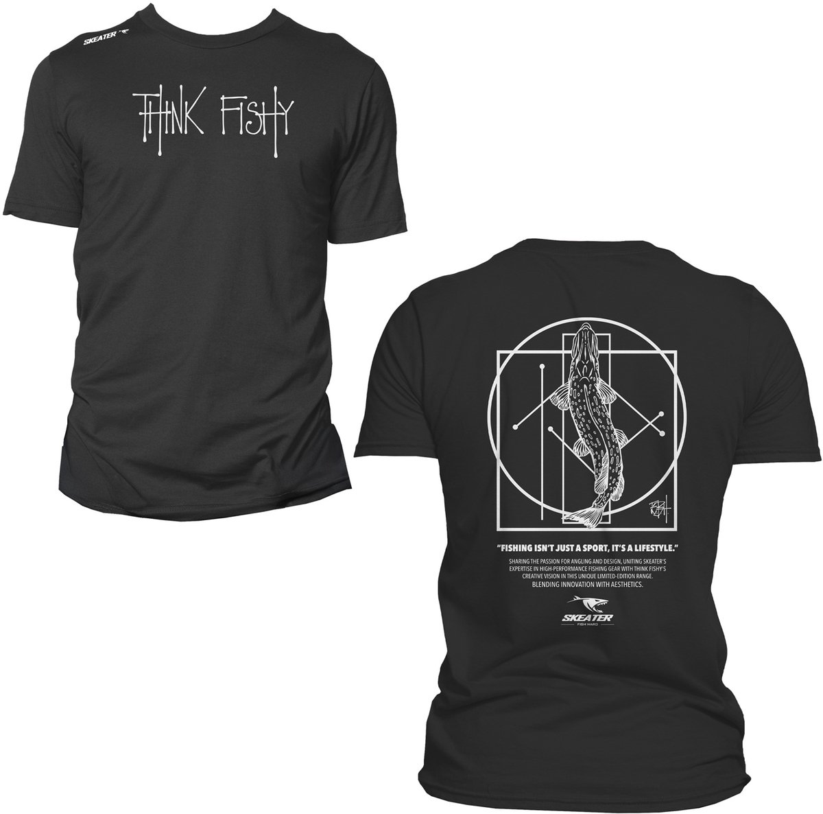 Skeater T-Shirt By Think Fishy Art Vis Shirt Multicolor