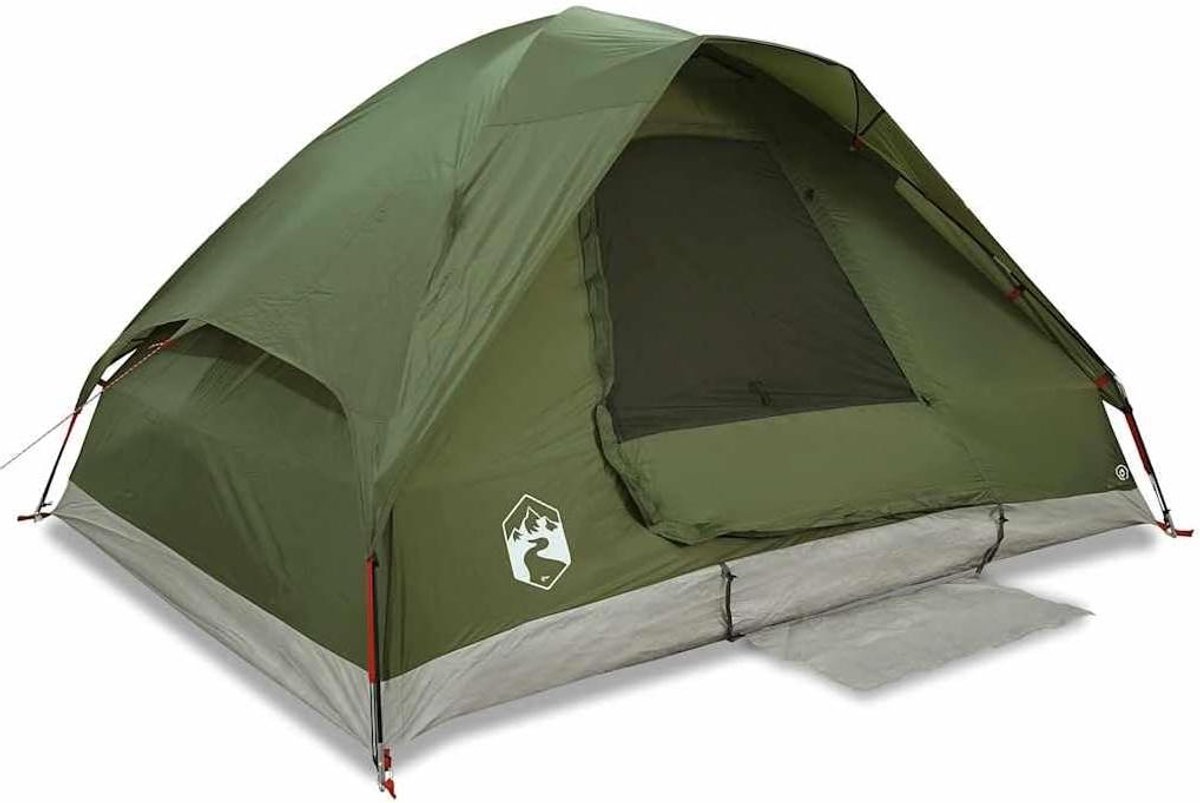 Koepeltent Kamperen - Outdoor Tent - Avontuur Buiten - Waterdicht Ontwerp - 4 Personen - Olijfgroen
