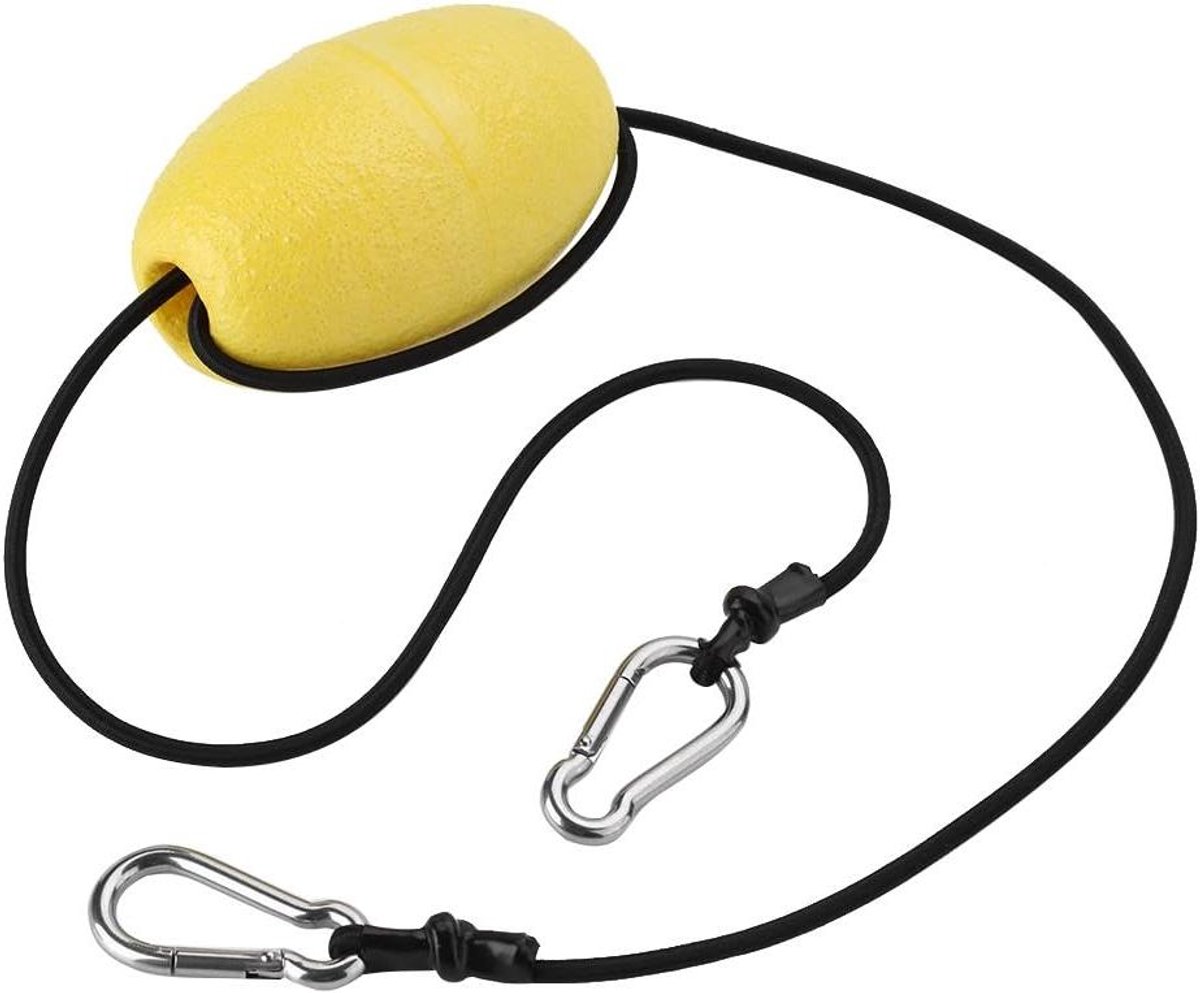 Kajak Drift Sleepkabel - Vlotter met Boei - Watersport Veiligheid - Roestvrij Stalen Clips - 4 mm Touw Diameter