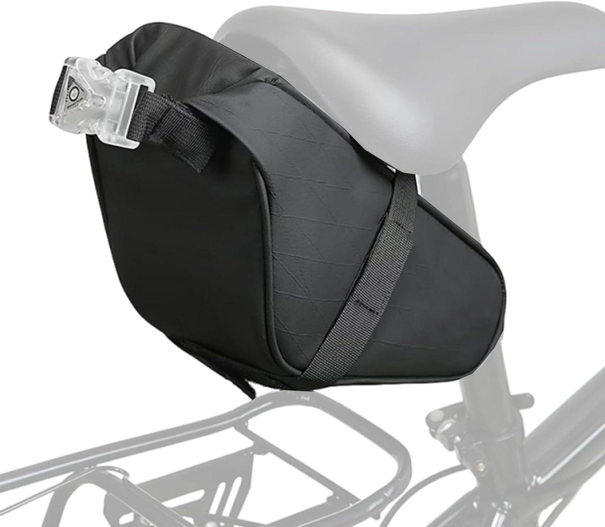 Fiets zadeltas - Opbergpakket fiets - Veilige spullen opslag - Dubbel vergrendelingssysteem - 35 x 13 x 6 cm - Zwart