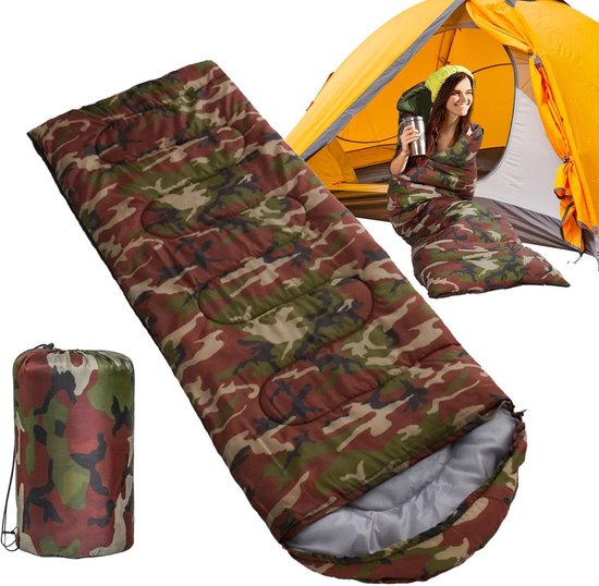 Slaapzak Volwassenen - Kampeer Slaapzak - Outdoor Avonturen - Warmte Absorberend - 210 x 75 cm - Uniek — afbeelding 5