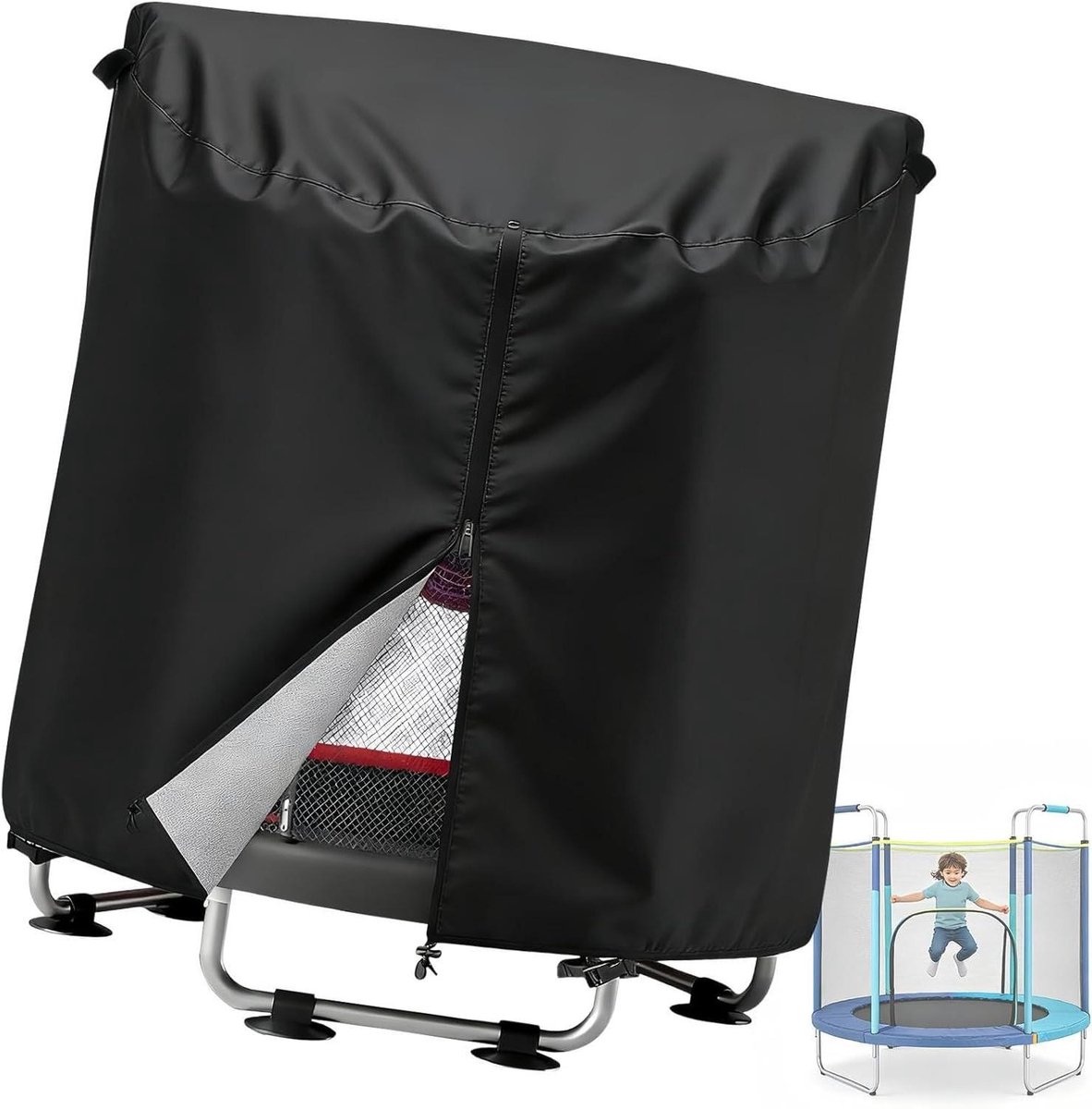Trampoline Beschermhoes - Trampolinehoes Waterdicht - Trampoline Beschermen - UPF 50+ Zonblokkerend - 140 cm - Enkel attribuut
