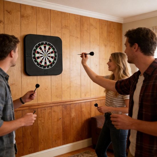 Dartbord Ring - Dartbord Achtergrond - Muren Beschermen - Schokabsorberend EVA Materiaal - 45 cm Diameter - Zwart — afbeelding 3