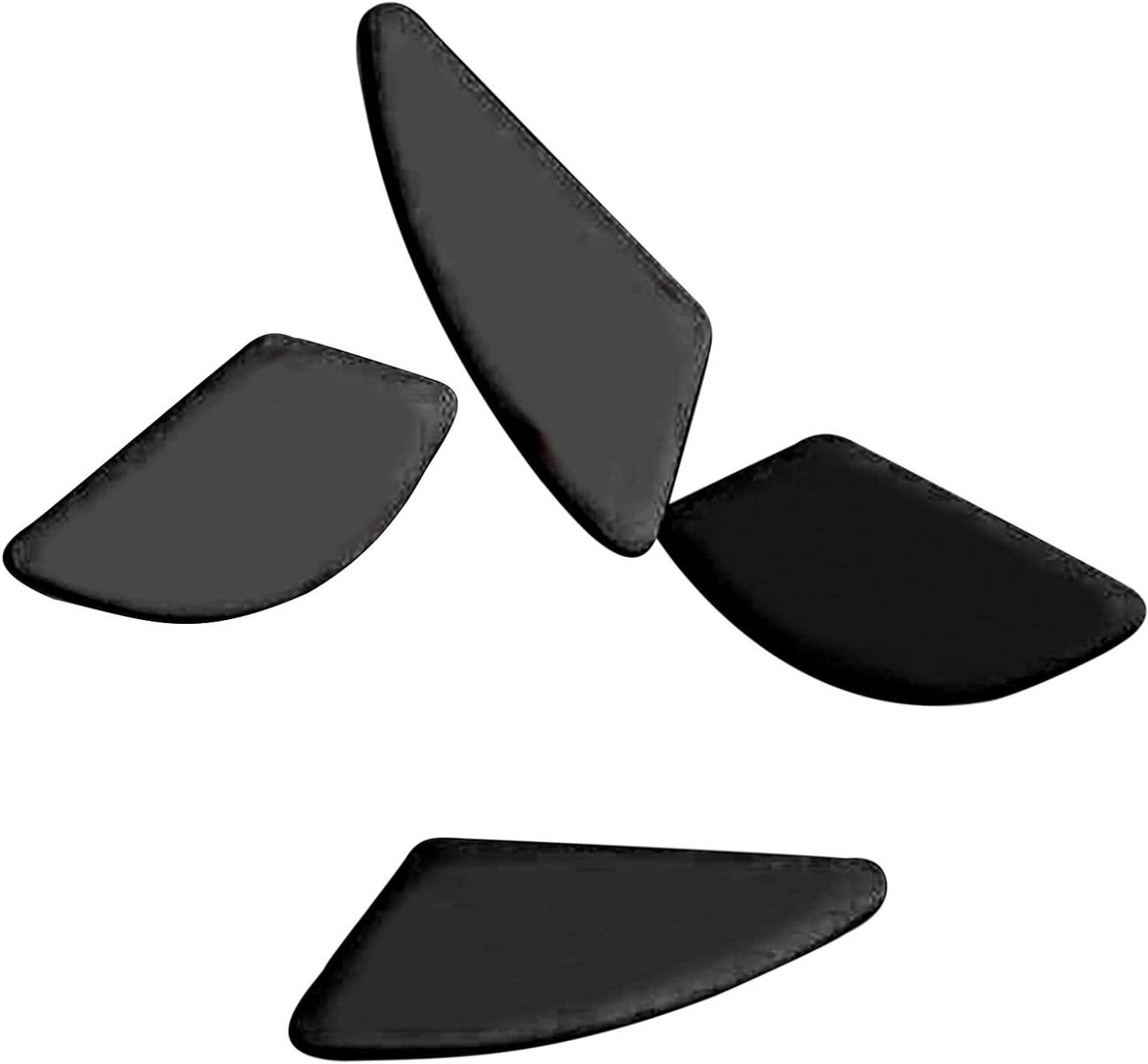 Muis Voetjes - Skate Stickers - Vloeiende Beweging - Slijtvaste Composiet - 0.6mm Dikte - Zwart